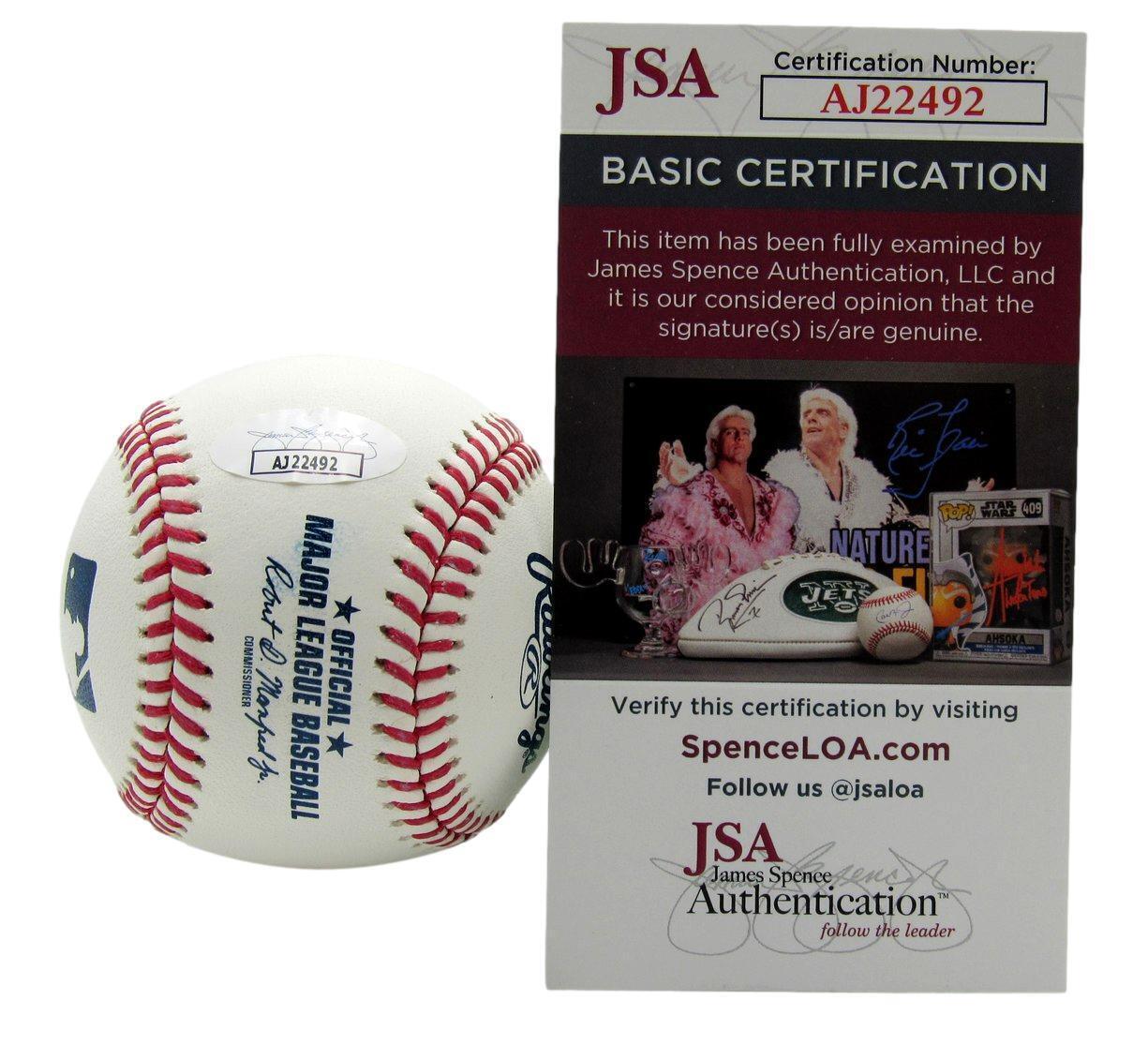 Mike Mussina Autographed/Inscribed Oml Baseball Orioles Jsa 177791