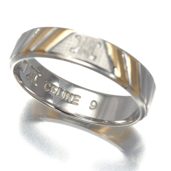 CELINE Ring Macadam US5 850 Platinum/18K 750
