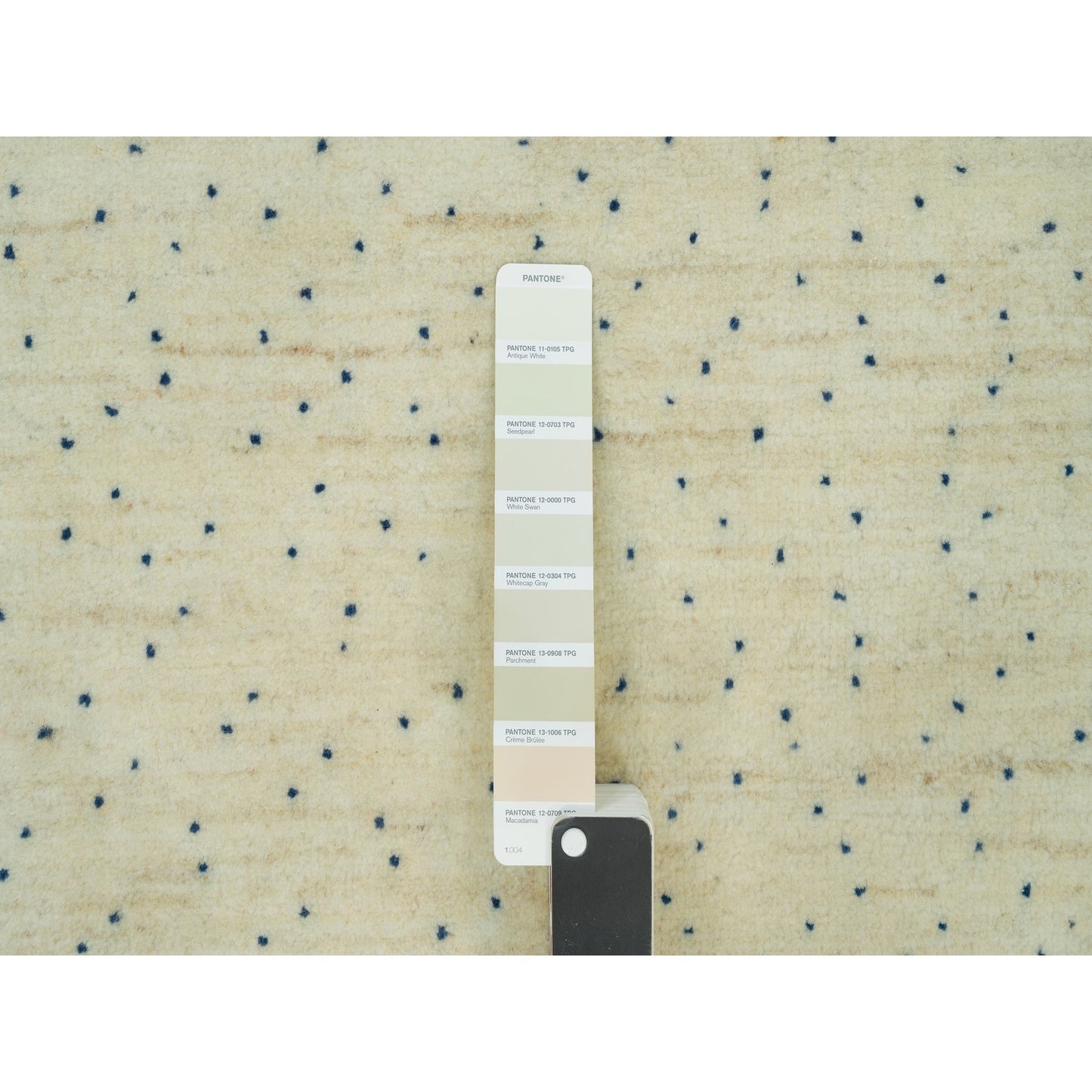 9'X12'1" Toque White Gabbeh Tree All Wool Hand Knotted Oriental Rug