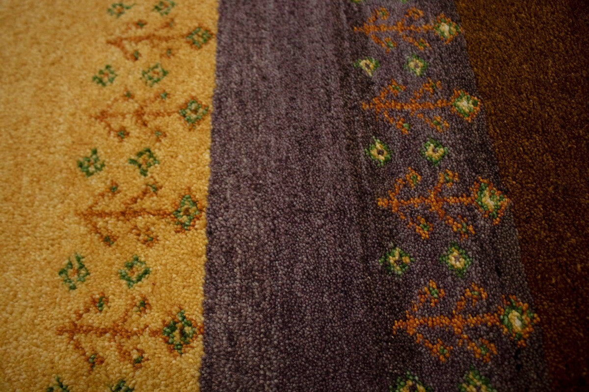 Handmade Indo-Gabbeh Tribal Design Wool Oriental
