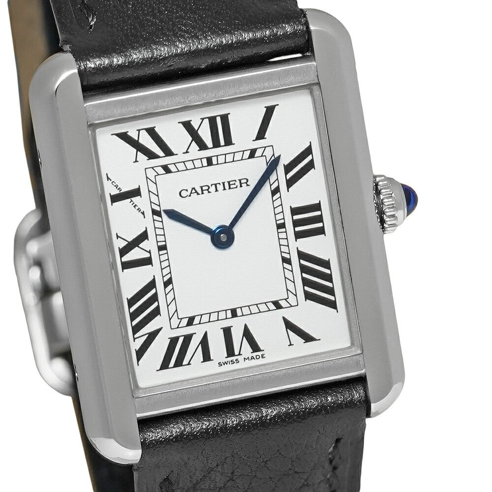 Cartier Tank Solo Wsta0030 Silver Ladies Used Watch #52212