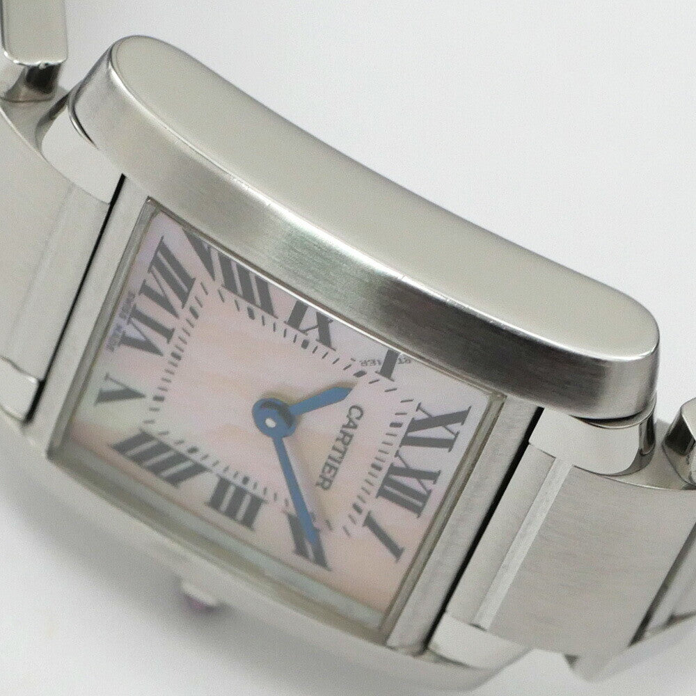 Cartier Tank Franaise Sm W51028Q3 Pink Ladies Used Watch #121913