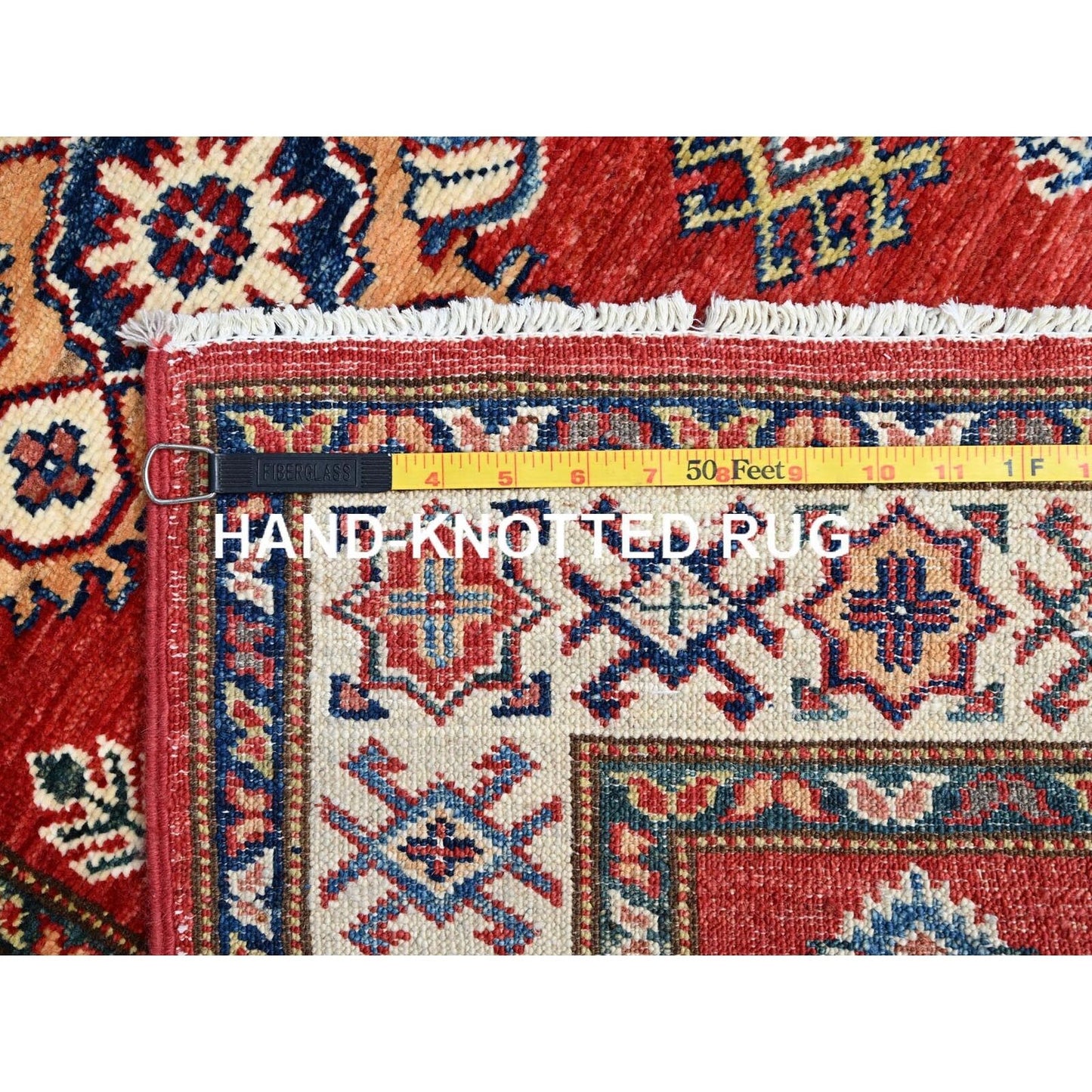 2'8"X13'4" Red Super Kazak Hand Knotted 100% Wool Runner Oriental Rug