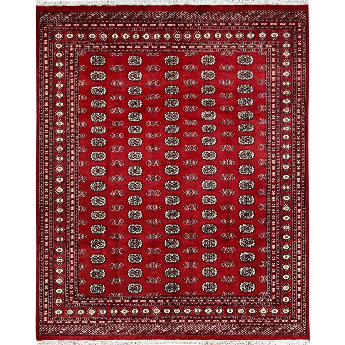 8'4"X10' Red Princess Bokara 100% Wool Hand Knotted Oriental Rug