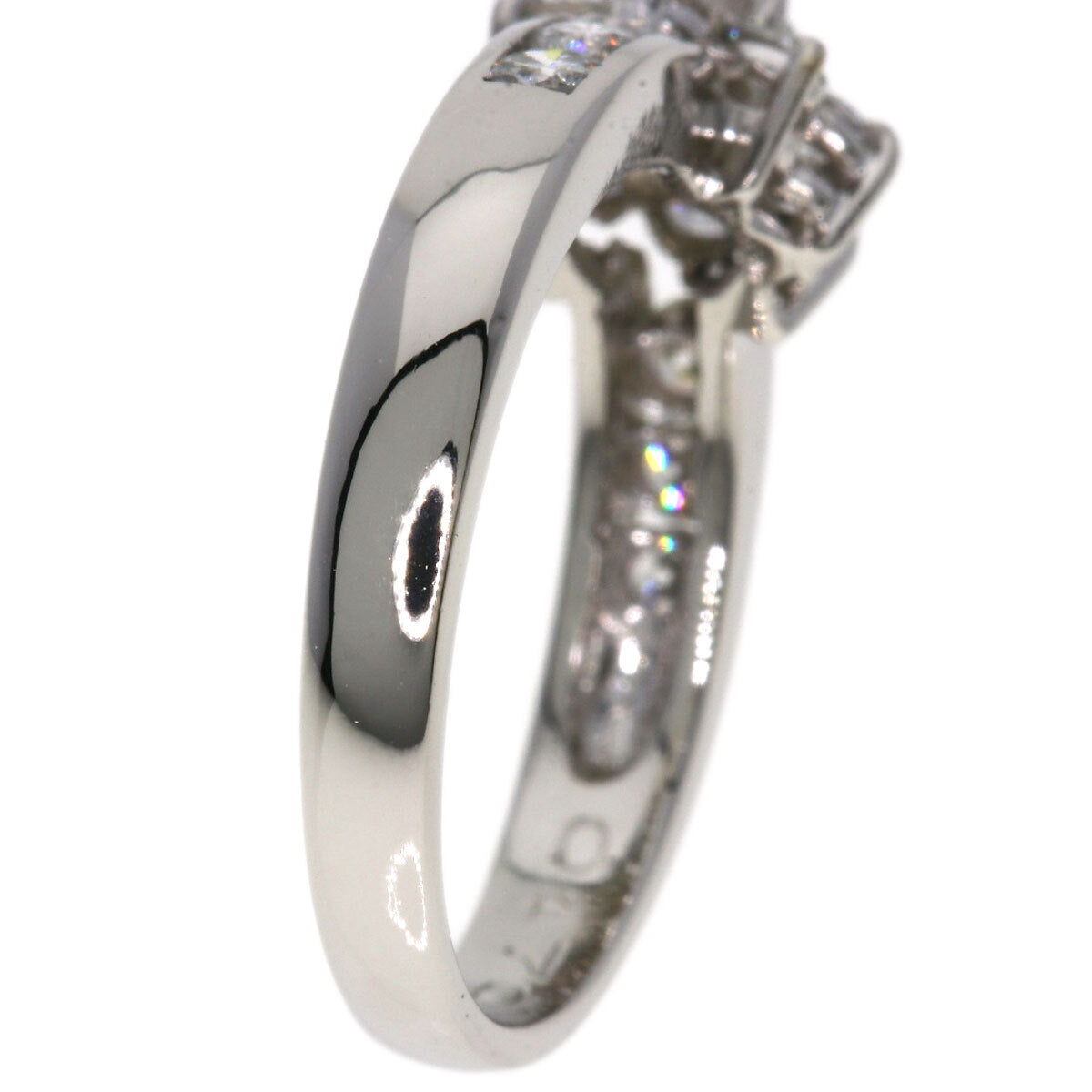 0.13ct Diamond Ring Platinum PT900 3.7g