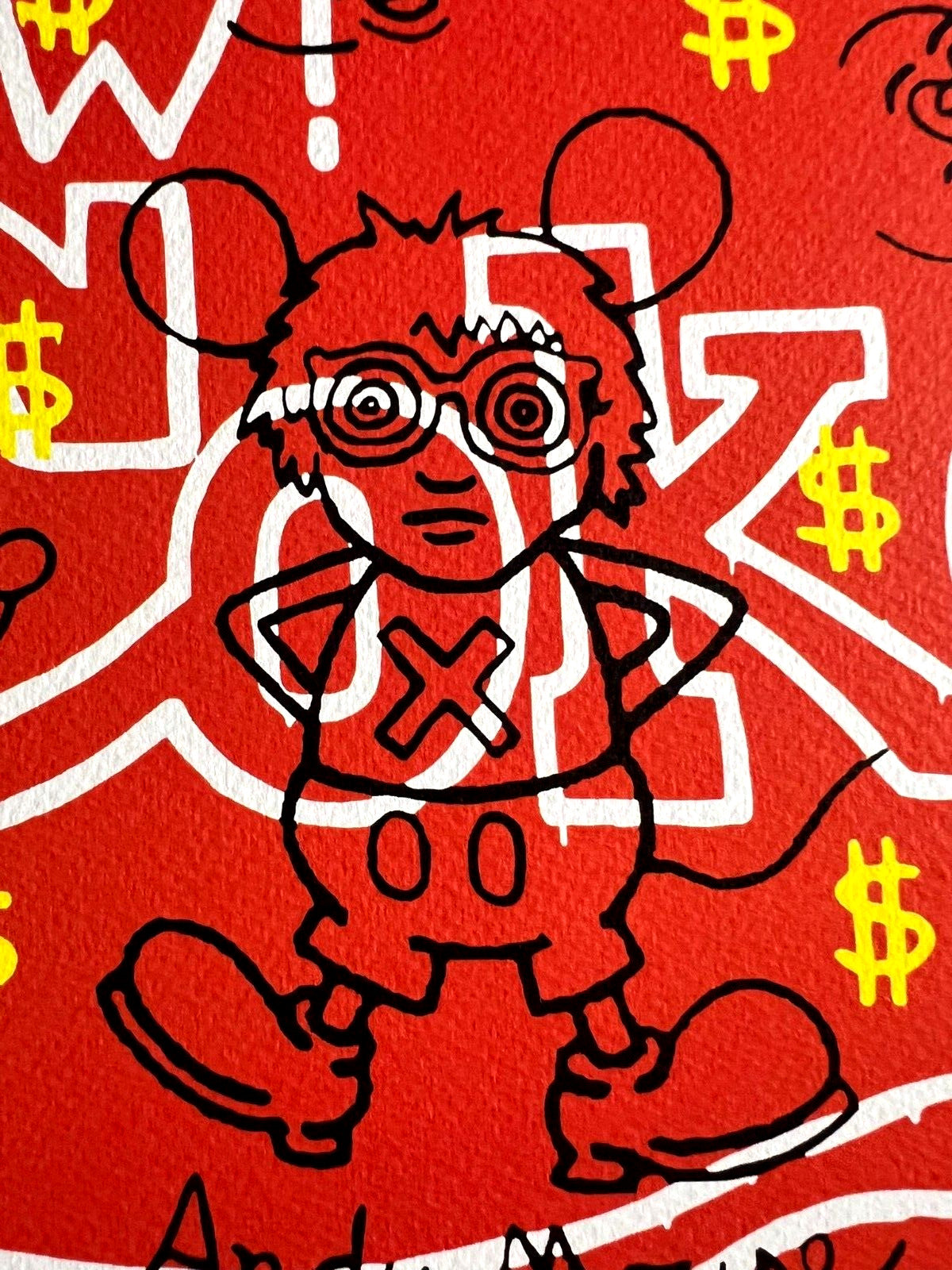 Keith Haring Lithograph From An Signed Numbered Coa Painting