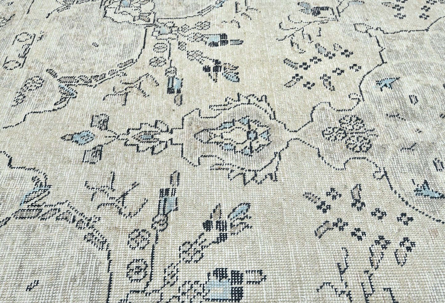 Hand-Knotted Antique Oriental Rug Muted Color