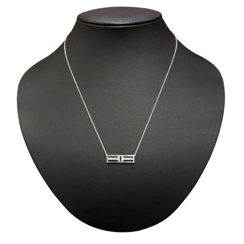 Tiffany & Co. T Two Open Partial Diamond Necklace 750Wg