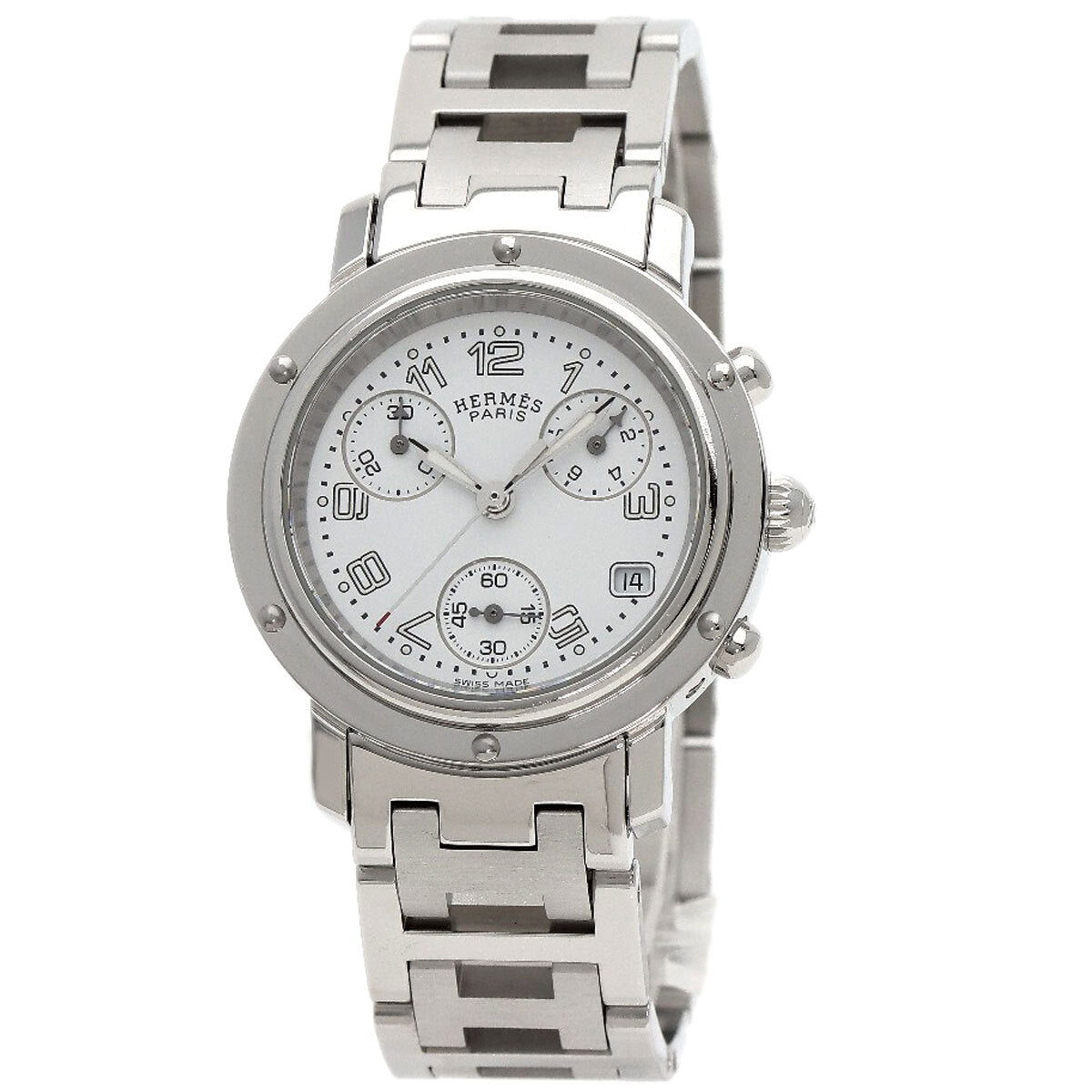 Hermes Clipper Chronograph New Buckle Watches Cl1.310 Stainless Steel/Stainl...