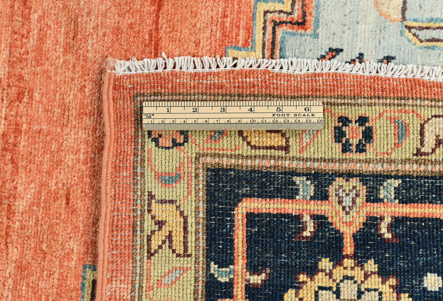 Tribal Geometric Heriz Serapi Oriental Rug Living