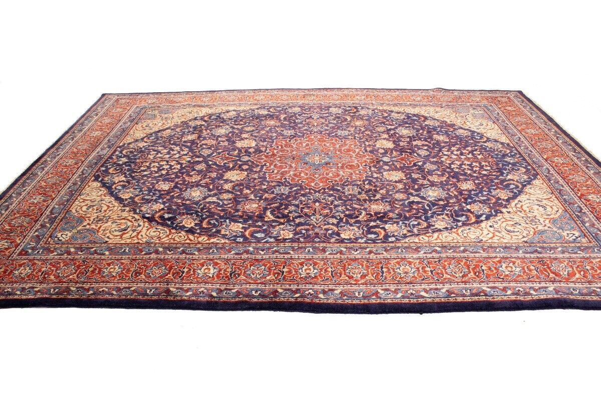 Handmade Vintage Oriental Rug 10X13 Ft Floral