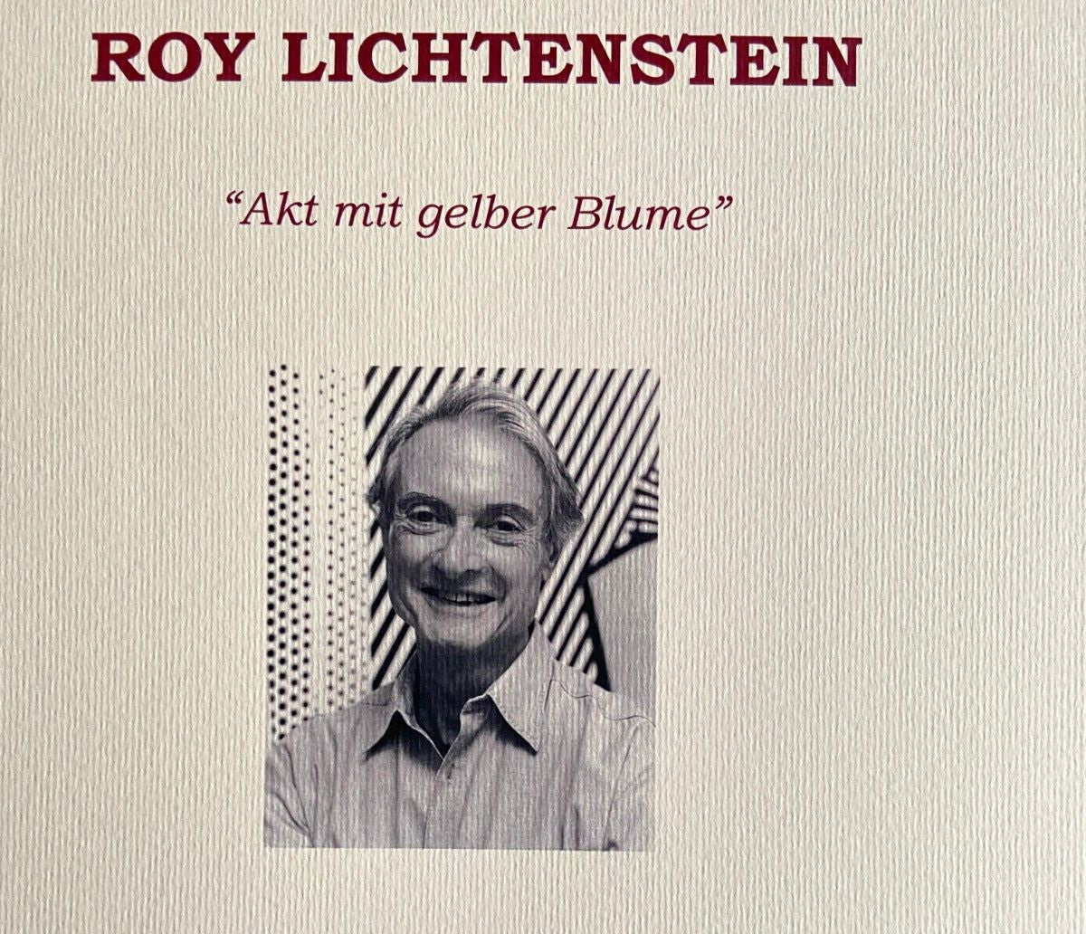 Roy Lichtenstein Lithograph Coa Signed Numbered By Hand Stamp