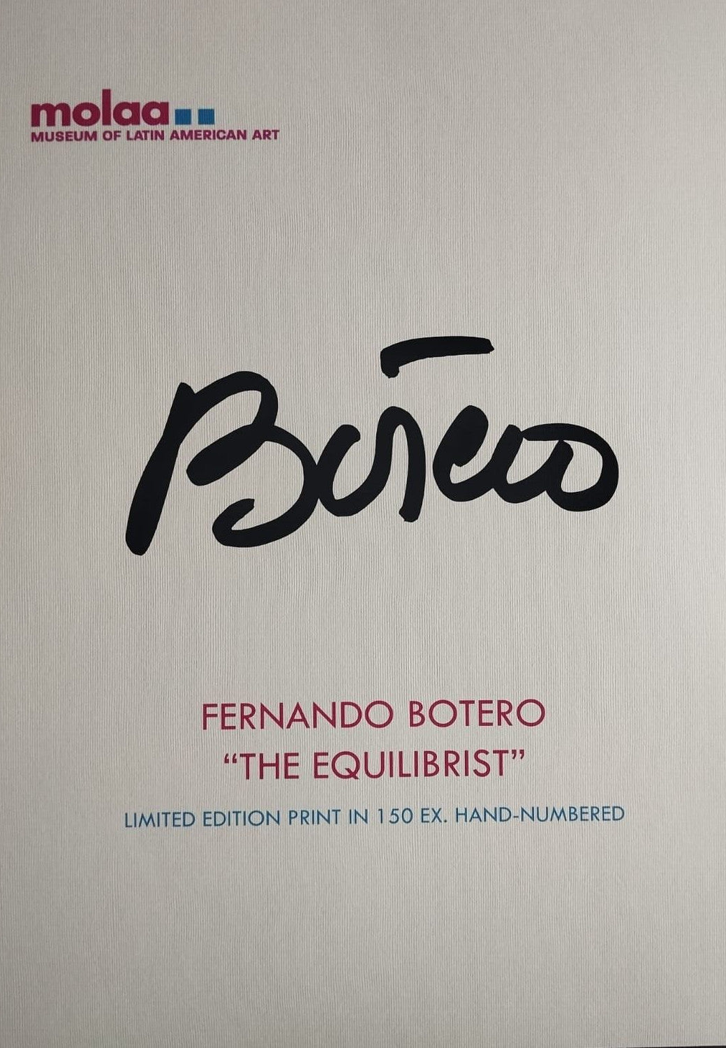 Fernando Botero Lithograph Coa Numbered