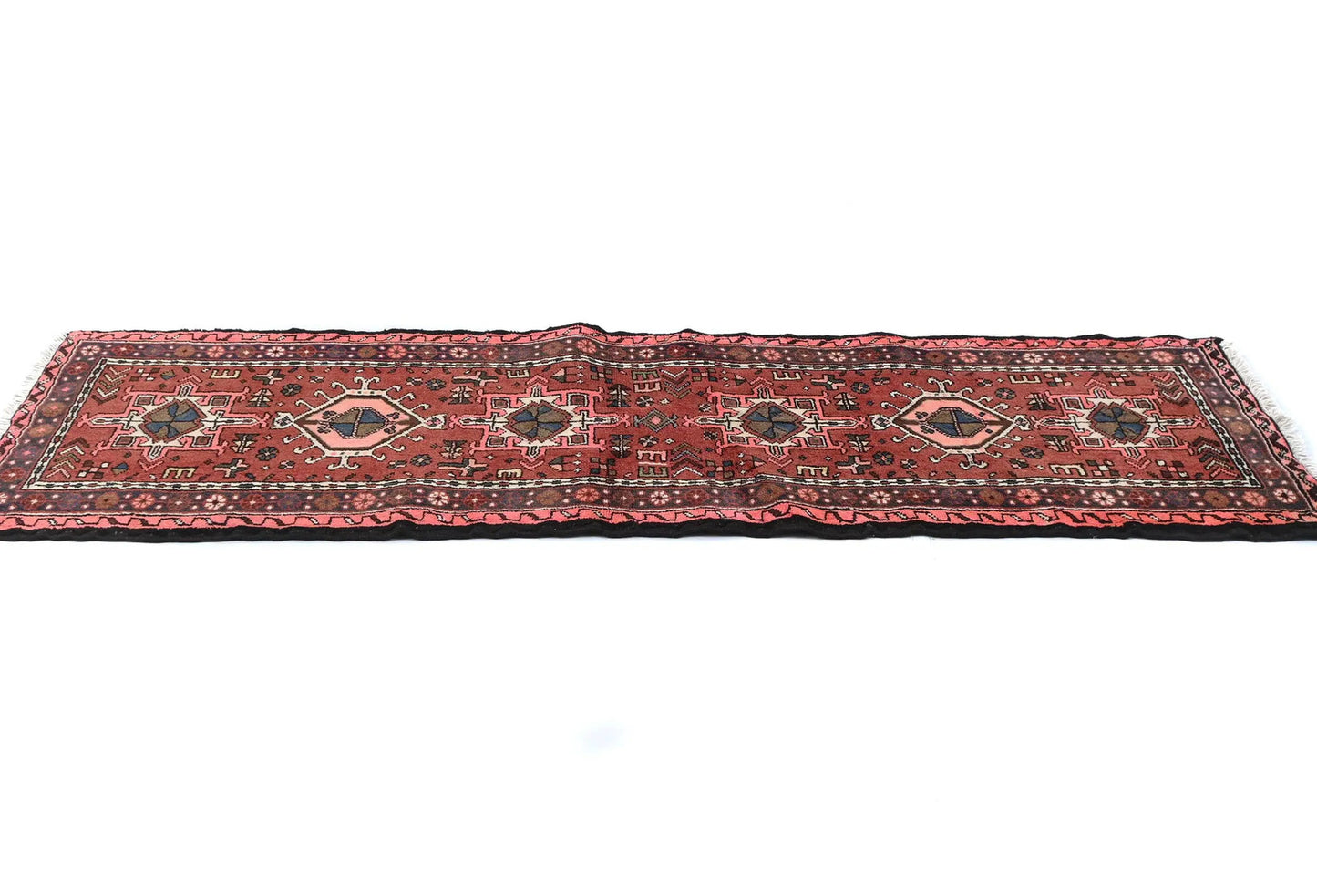 Vintage Handmade Tribal Geometric Oriental Rug