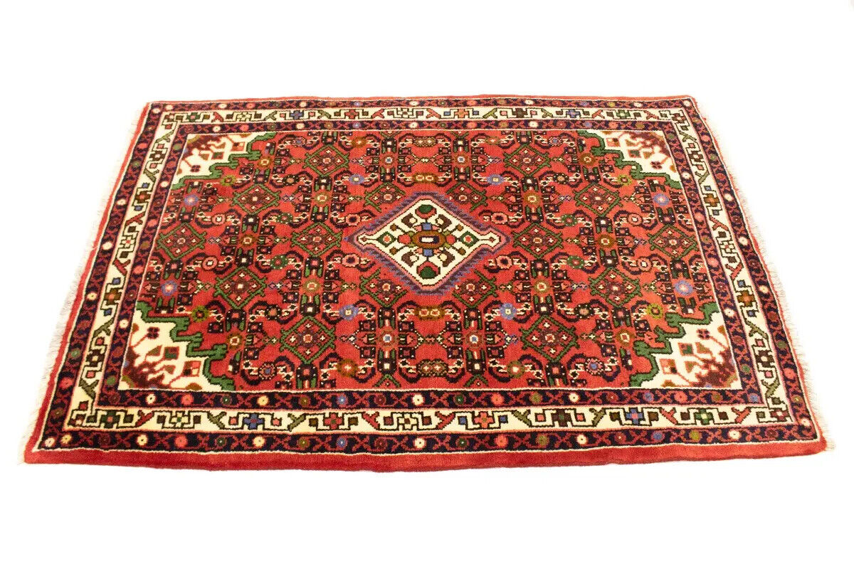 Handmade Oriental Rug Small Floral Tribal