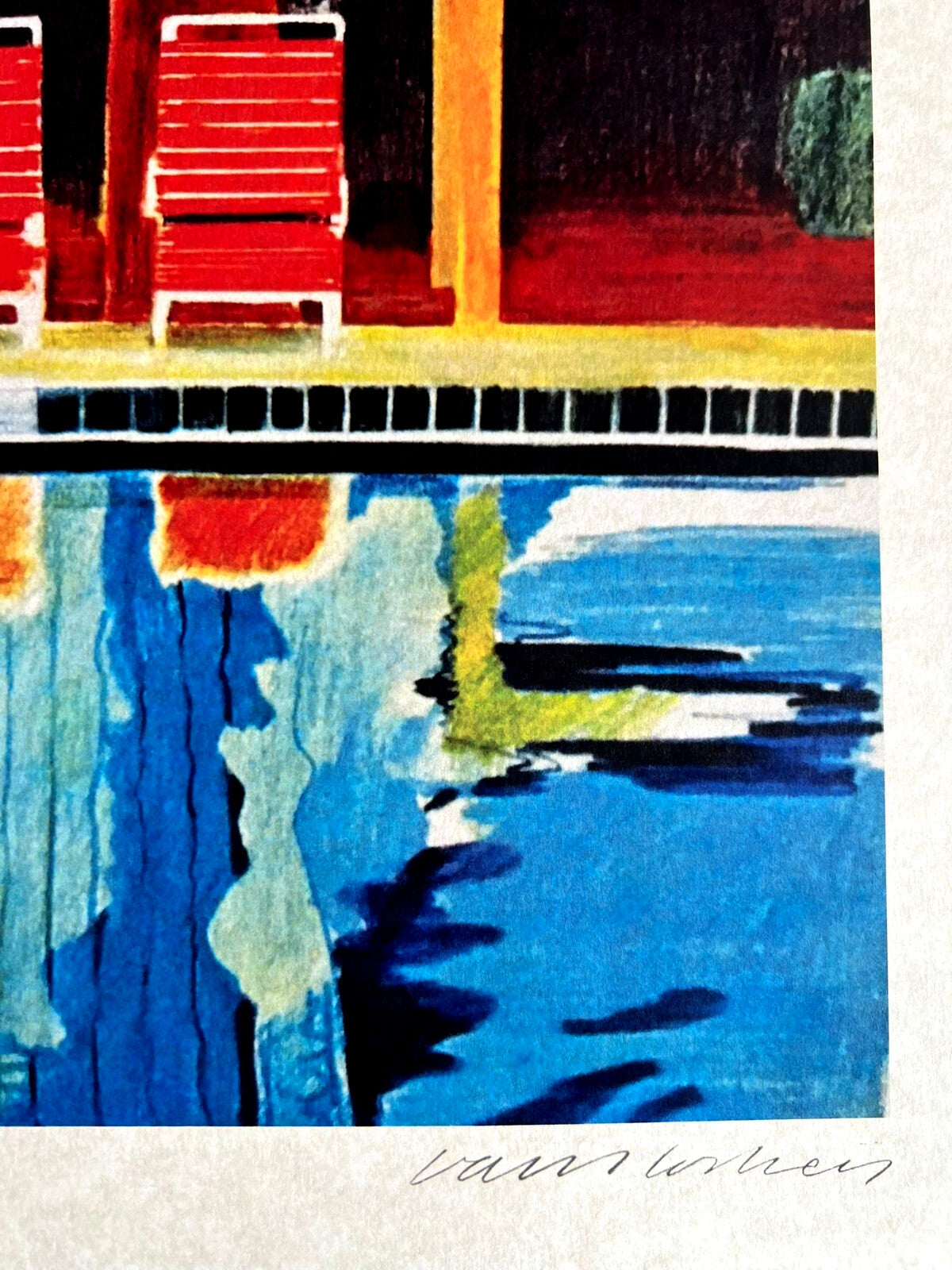 David Hockney Lithograph Coa Signed