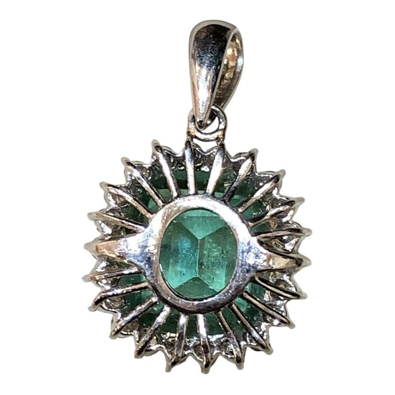 Emerald Pendant Top Pt900 Platinum Pt