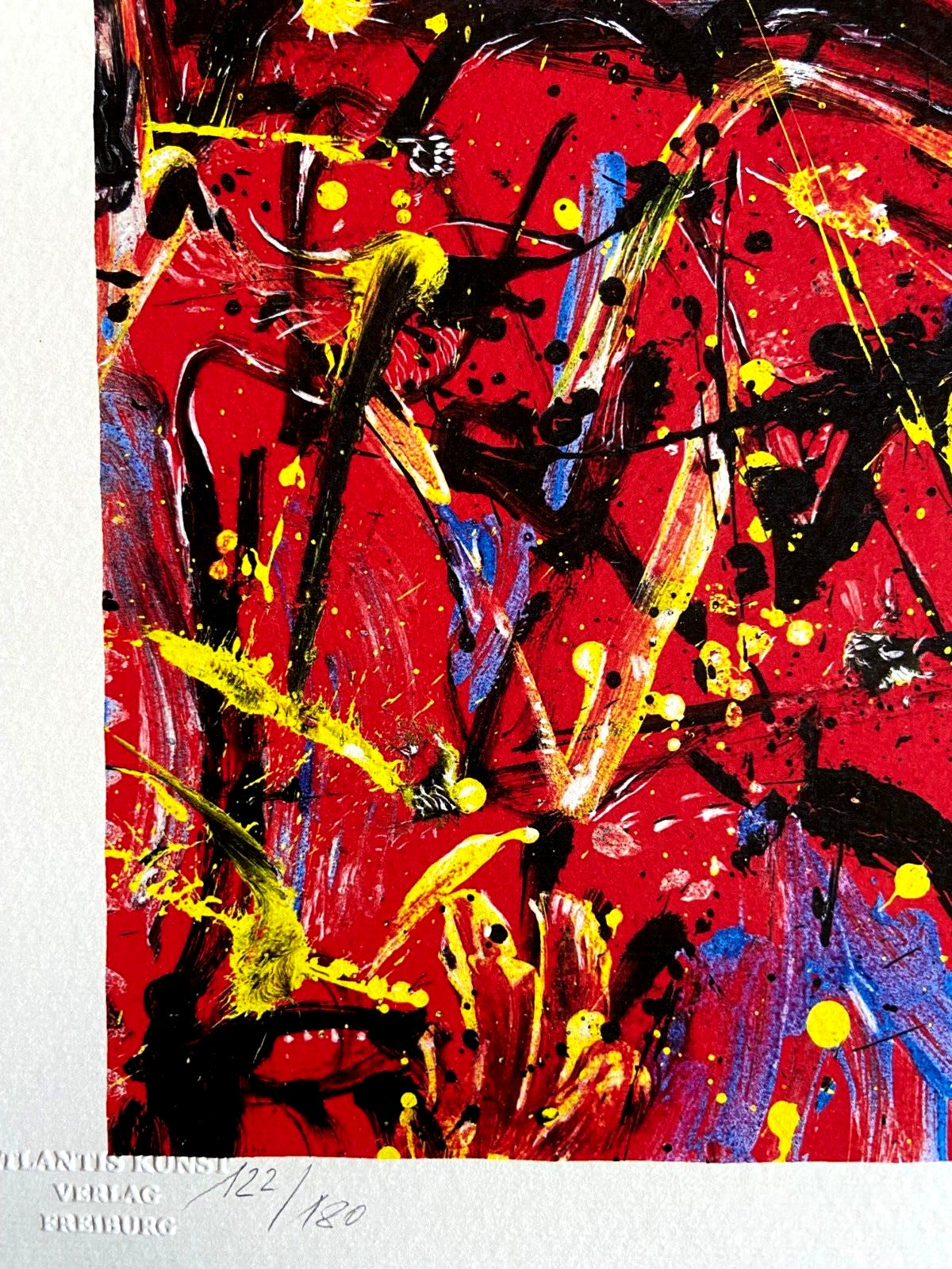 Jackson Pollock Lithograph Coa Signed Numbered By Willem De Kooning