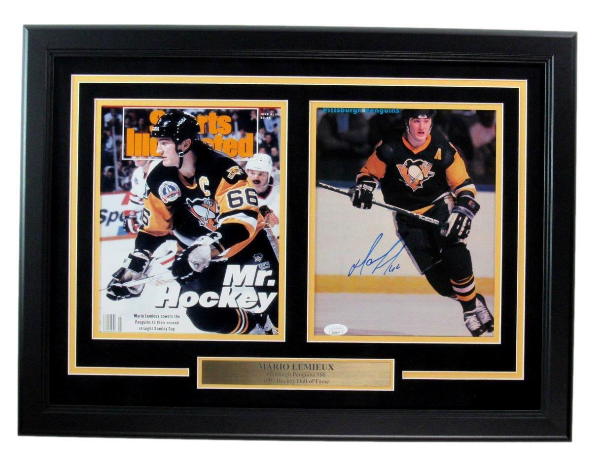 Mario Lemieux Hof Signed 8X10 Photo Collage
