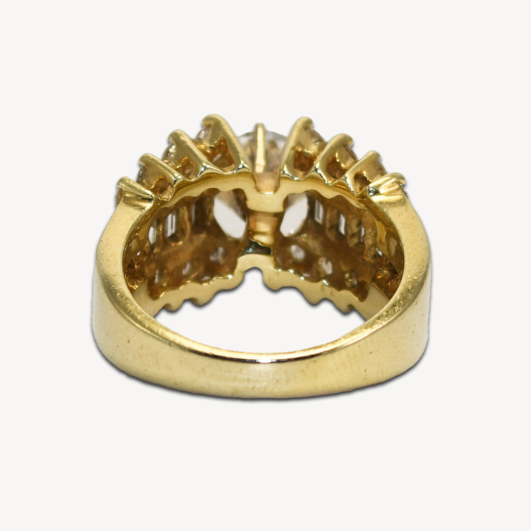 14K Yellow Gold Diamond Ring 1.60 Ct Tdw G-H