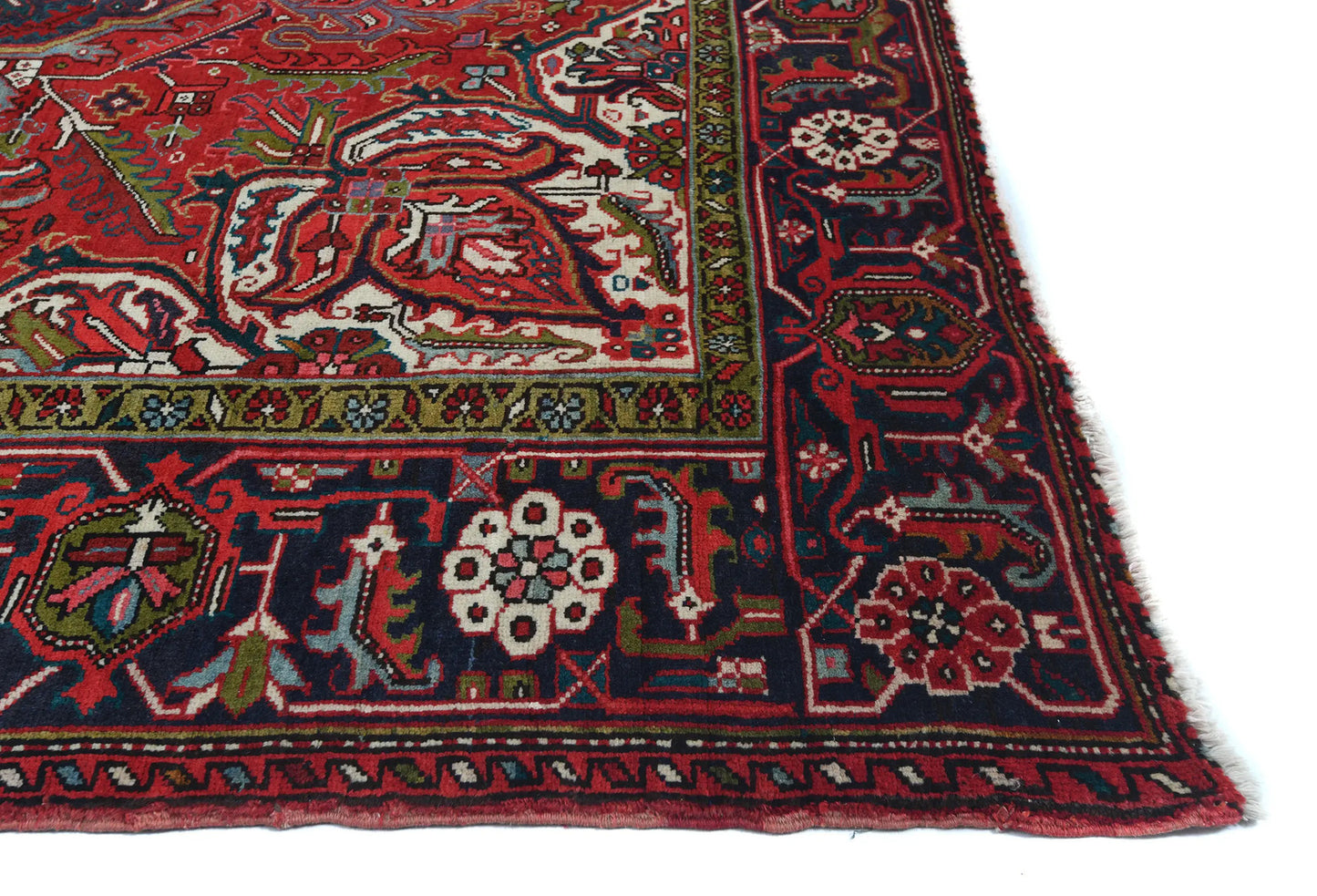 Tribal Handmade Oriental Rug 6'7X9 Ft Red Vintage