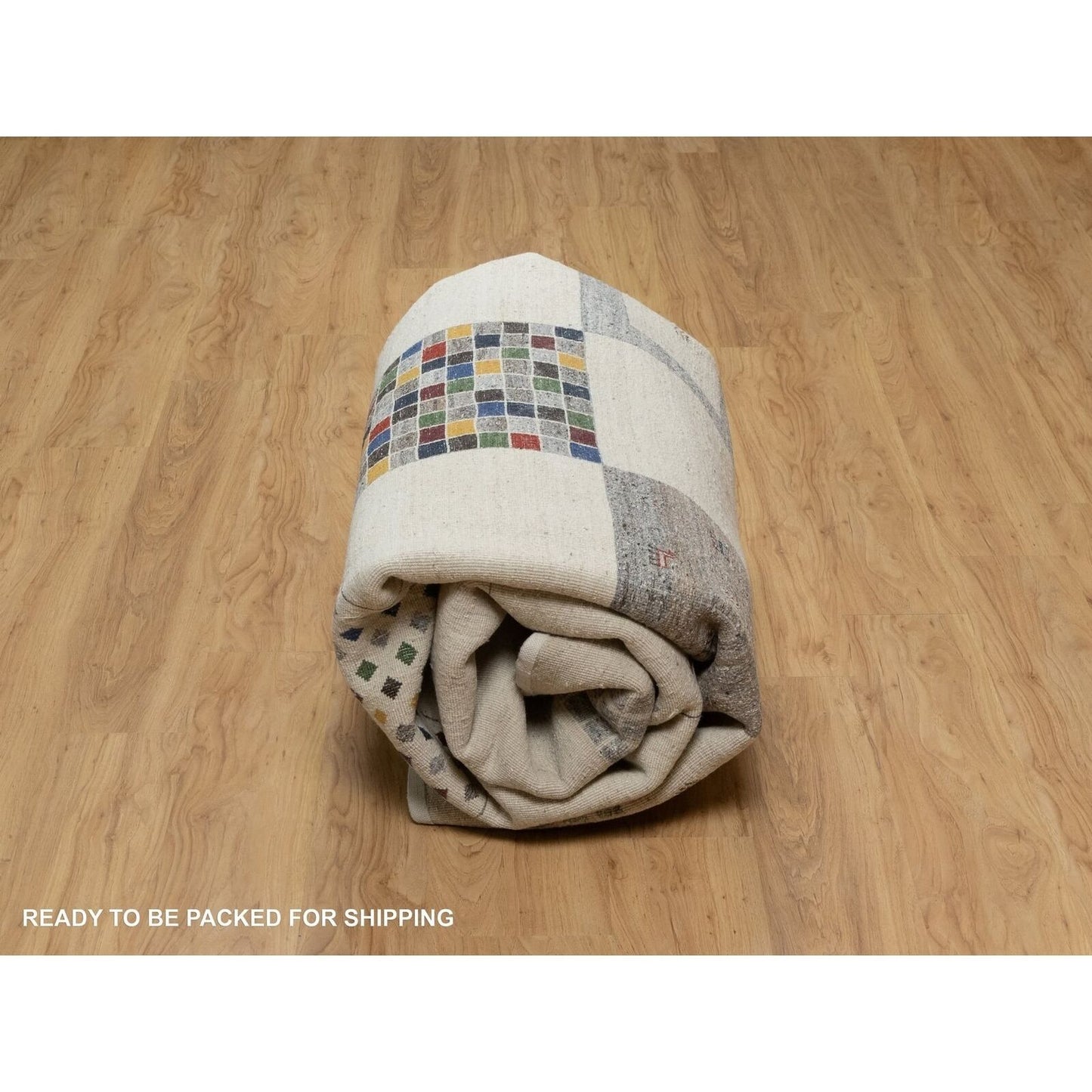 8'3"X10'2" White Modern Wool Hand Knotted Animal Figurines Lori Buft Rug