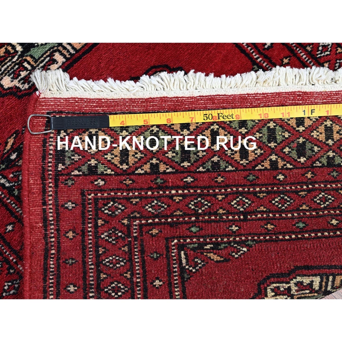 2'X6'2" Lychee Red Princess Bokara Soft Wool Hand Knotted Runner Rug