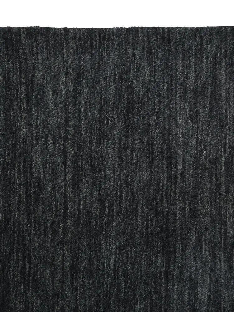 Charcoal Solid Hand-Loomed 4X6 Gabbeh Wool Rug
