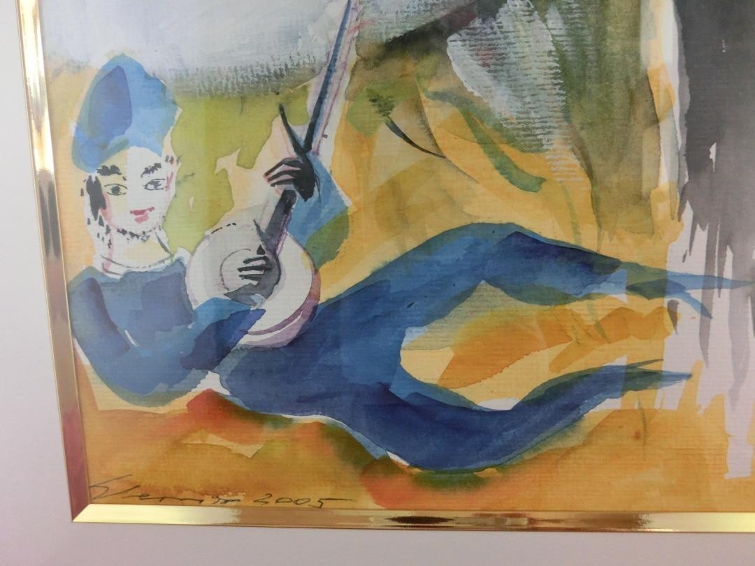 Heinz Werner Original Watercolor Painting 2005 Meissen Designer Signed Framed