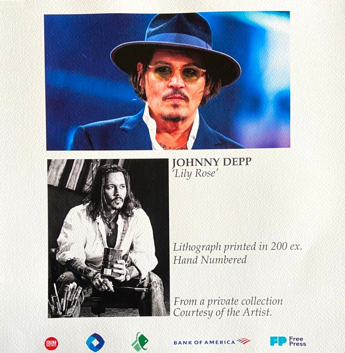 Johnny Depp Lithograph, 200 Ex