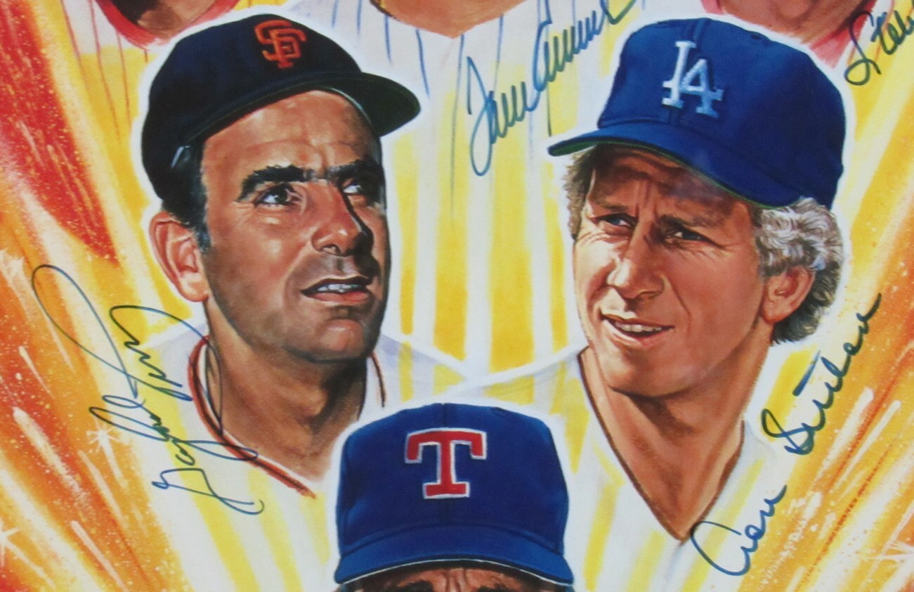 300 Win Pitchers (8) Hofers Signed/Auto 18X24