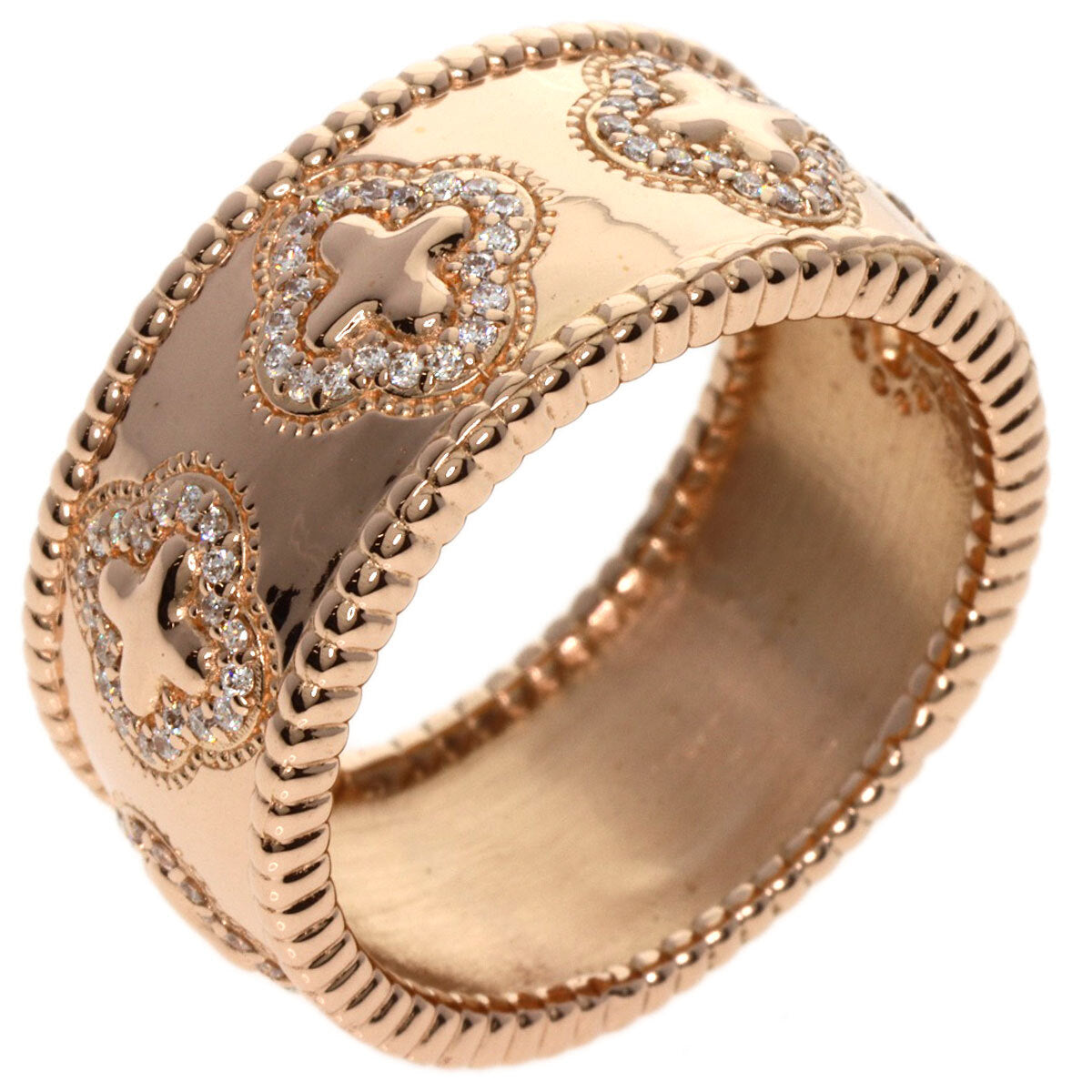 0.4Ct Diamond Ring K18 Pink Gold 15.3G