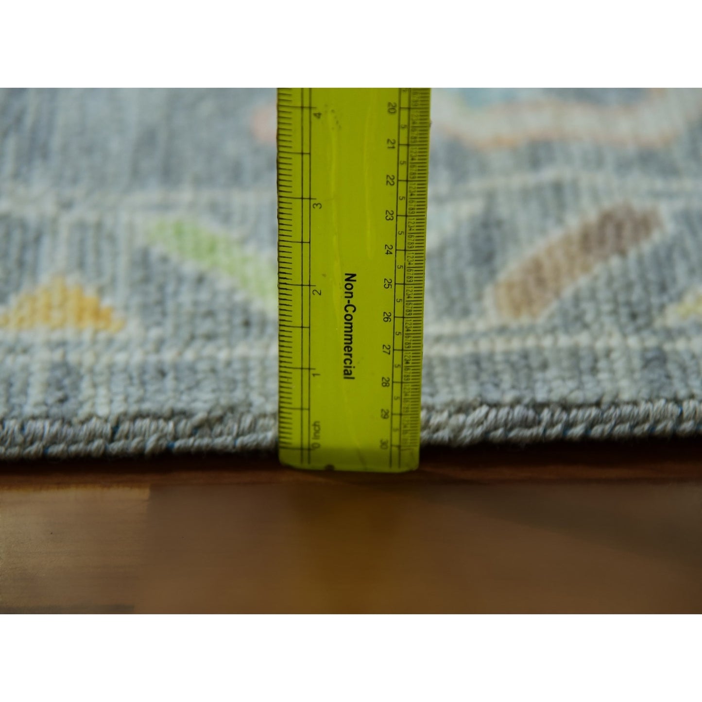 12'2"X18' Gray Hand Knotted Oushak Weave End Design 100% Wool Xl Rug