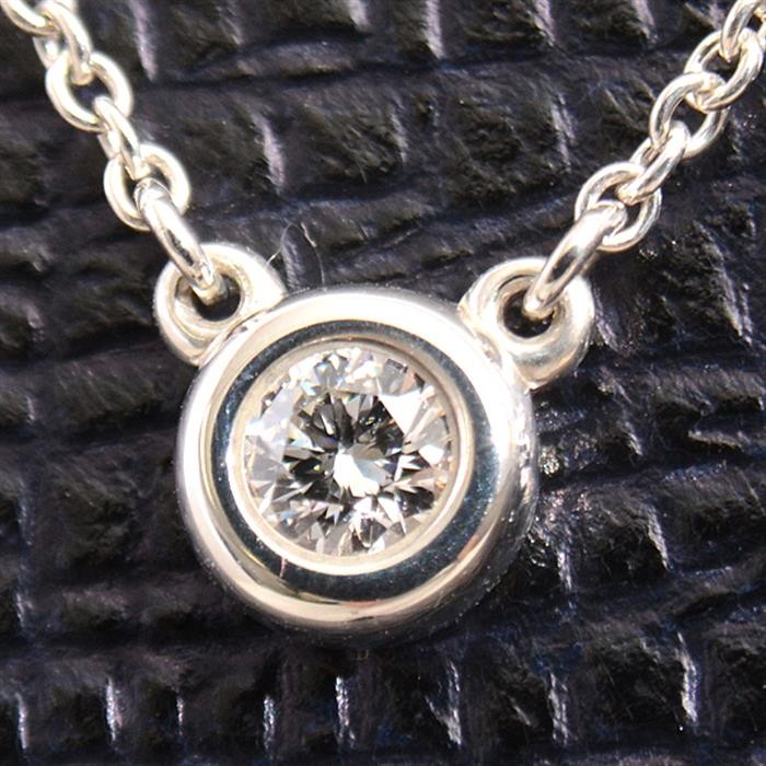 Tiffany & Co. By The Yard Diamond Necklace 0.10Ct Sv925 Silver
