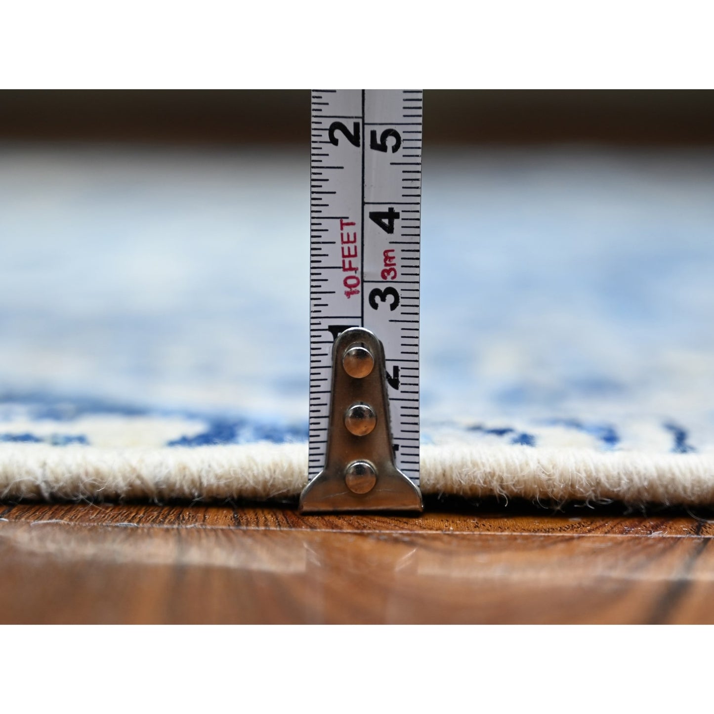 5'7"X9'2" Little Boy Blue Soft Wool Hand Knotted Finer Peshawar Rug