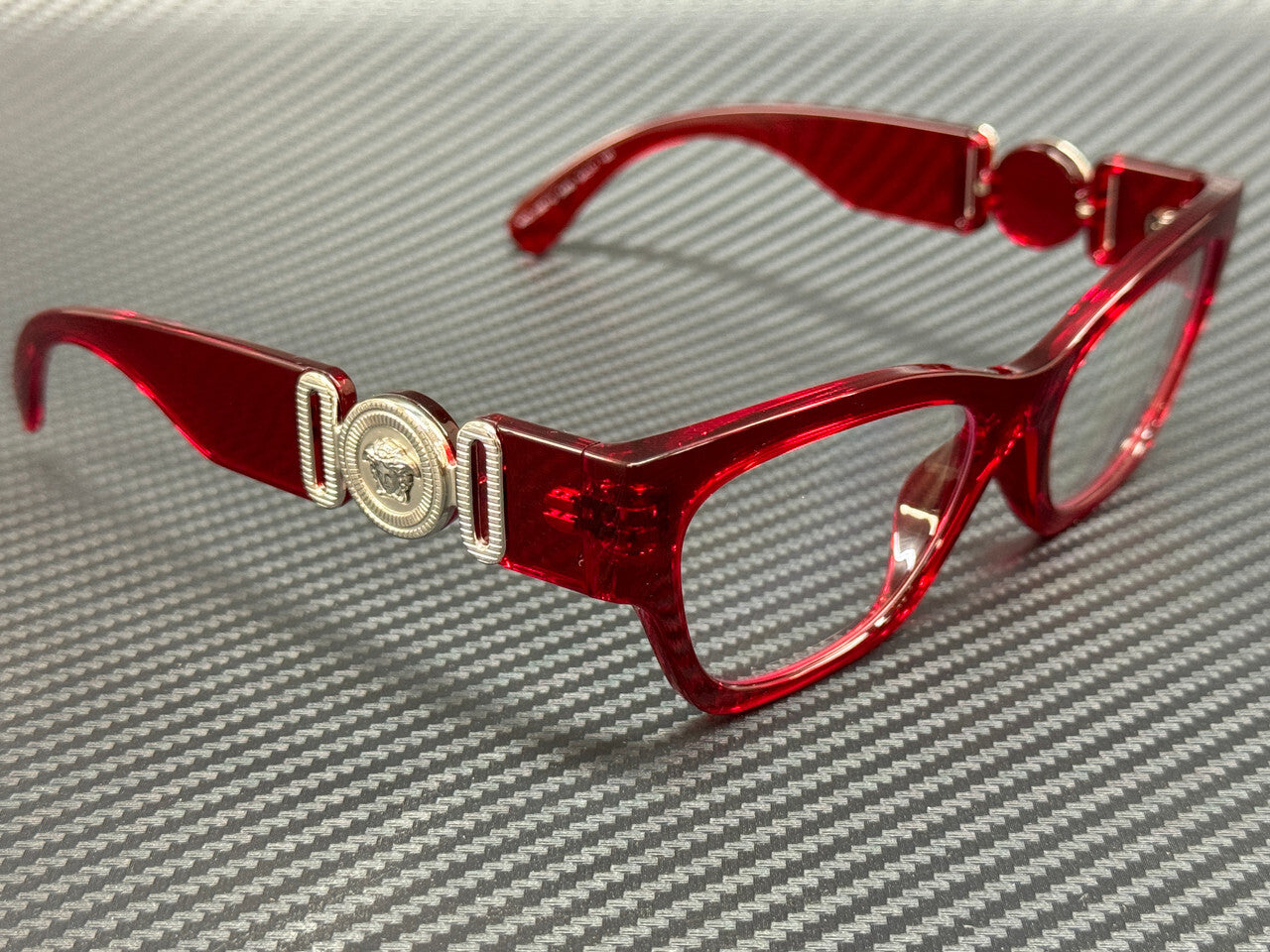 Versace Ve3367U 5495 Red Transparent Women'S 54