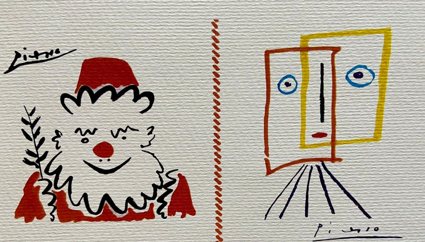 Pablo Picasso Lithograph Coa Signed Numbered Limited Stamp