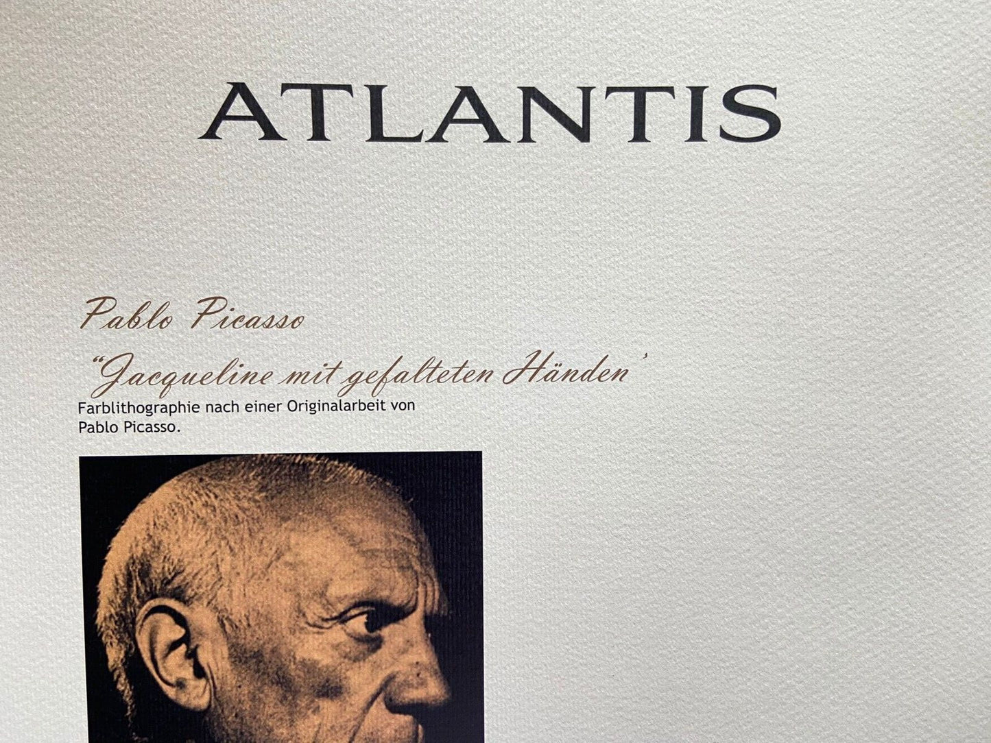 Pablo Picasso Lithograph Coa Signed Numbered By