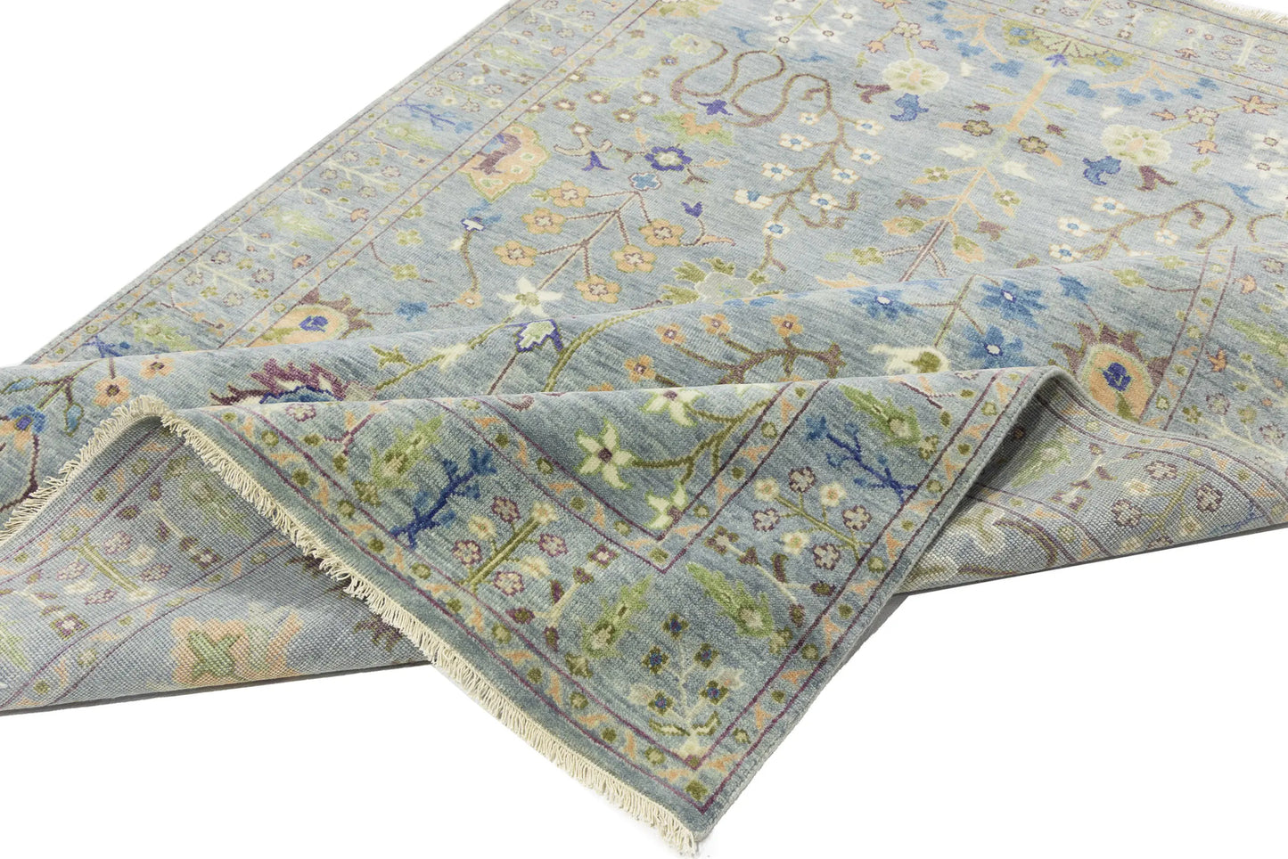 Handmade Tree of Life Oushak Chobi Oriental Rug