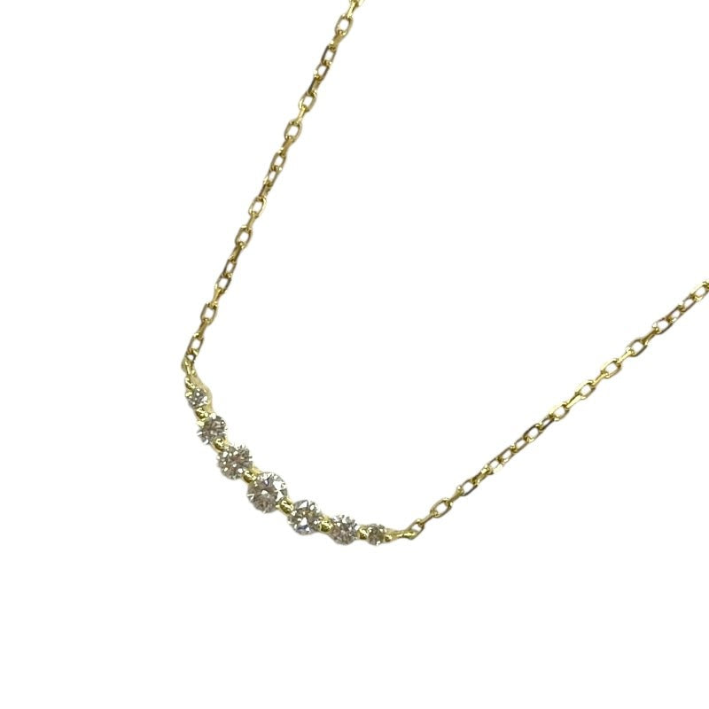 Agete Diamond Necklace K18Yg