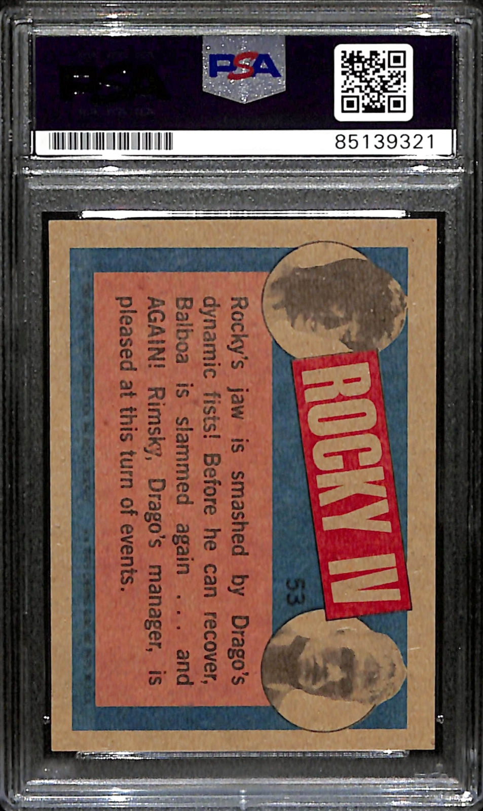 Dolph Lundgren Signed/Auto 1985 Topps Rocky Iv Drago Card #53 Psa/Dna 183778