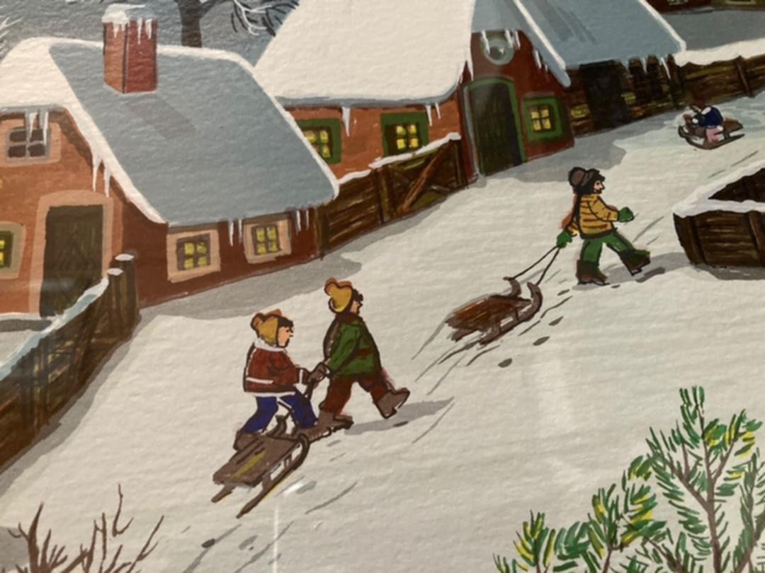 Albert Kowalski Limited Edition Print Winter Village Scene Signed Ed250 Hungary