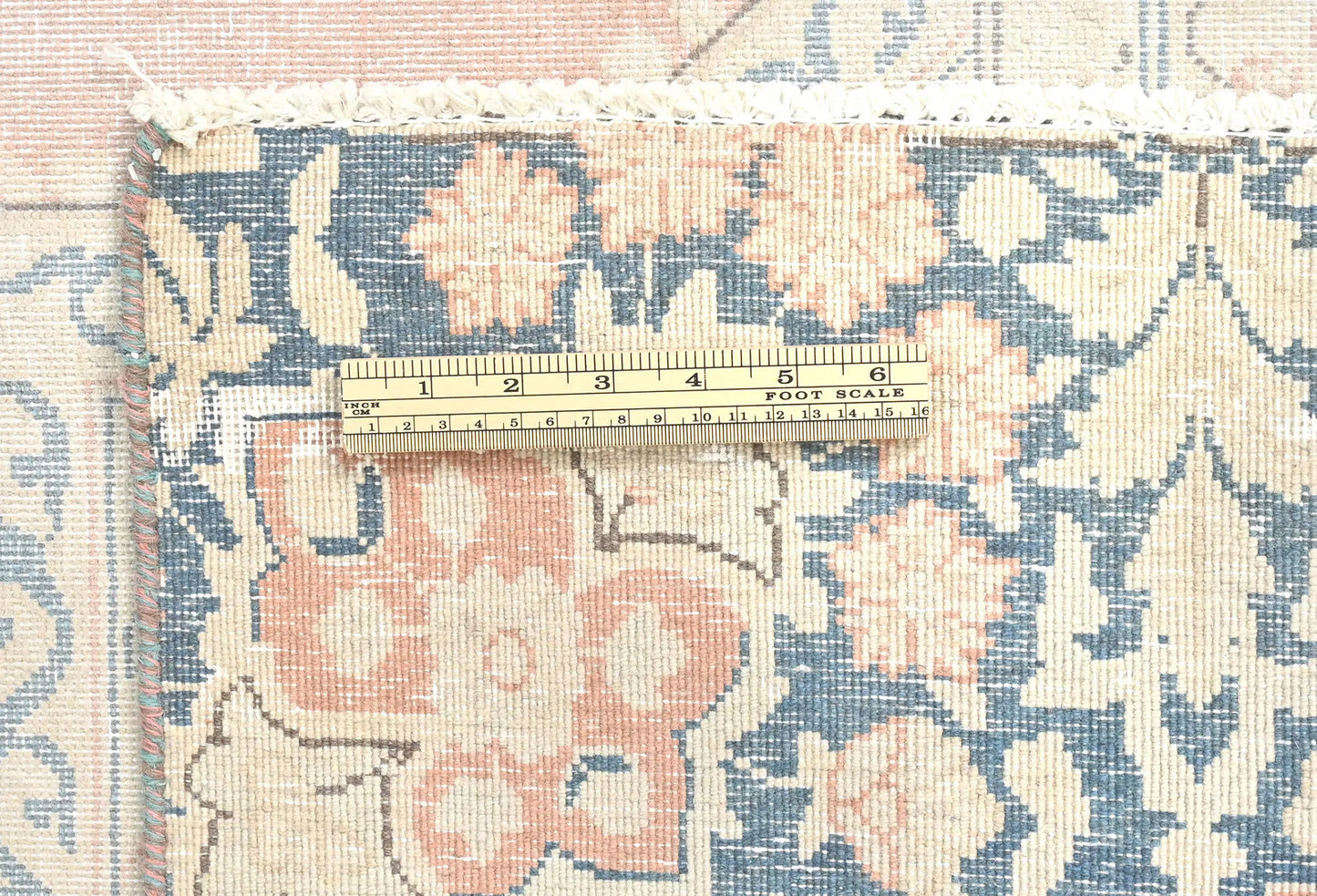 9X12 Ft Antique Hand-Knotted Muted Floral
