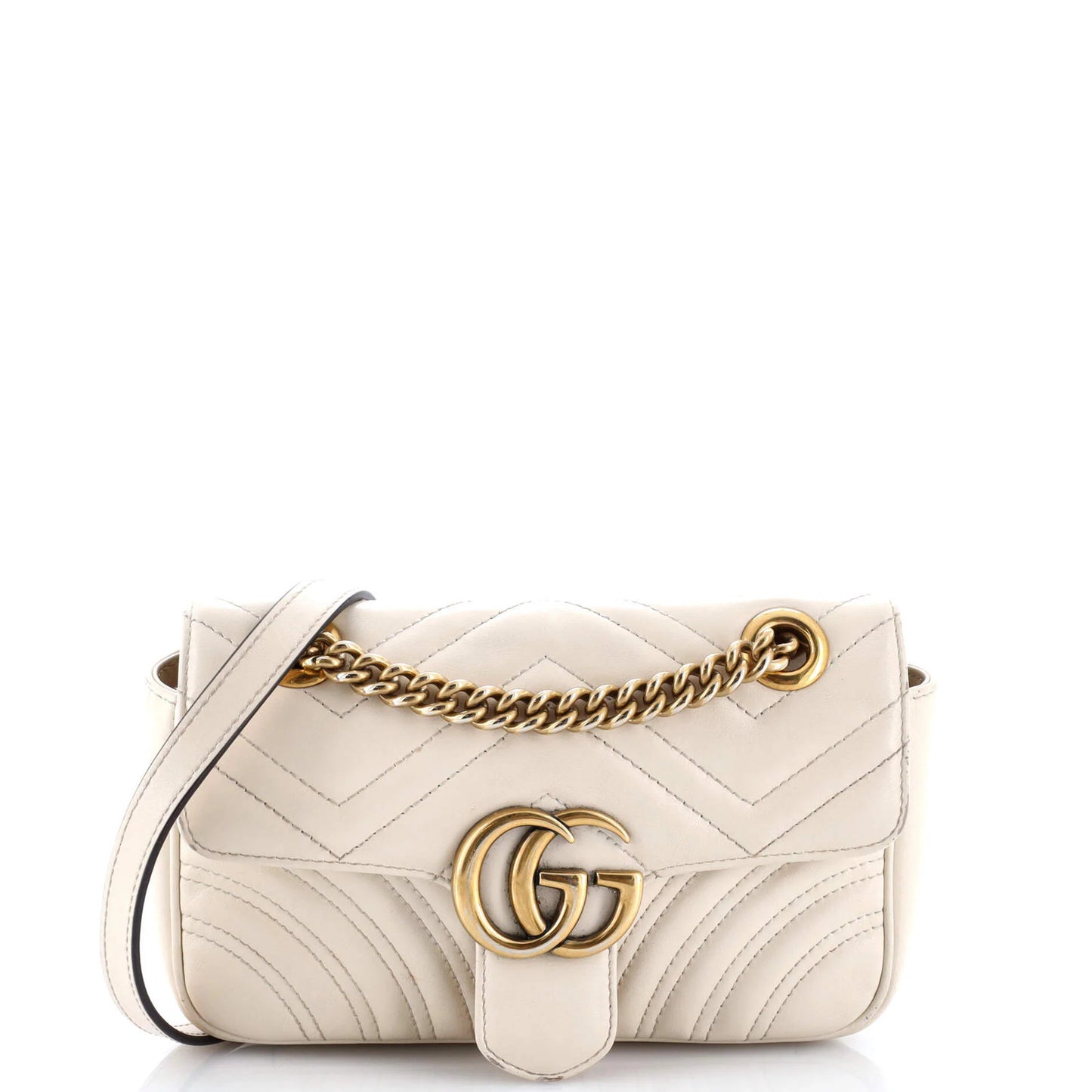 Gucci Gg Marmont Flap Bag Matelasse Leather Small