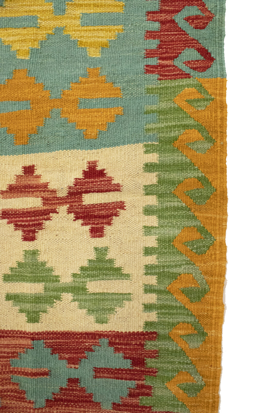 Multicolor Kilim Rug Geometric Design Office