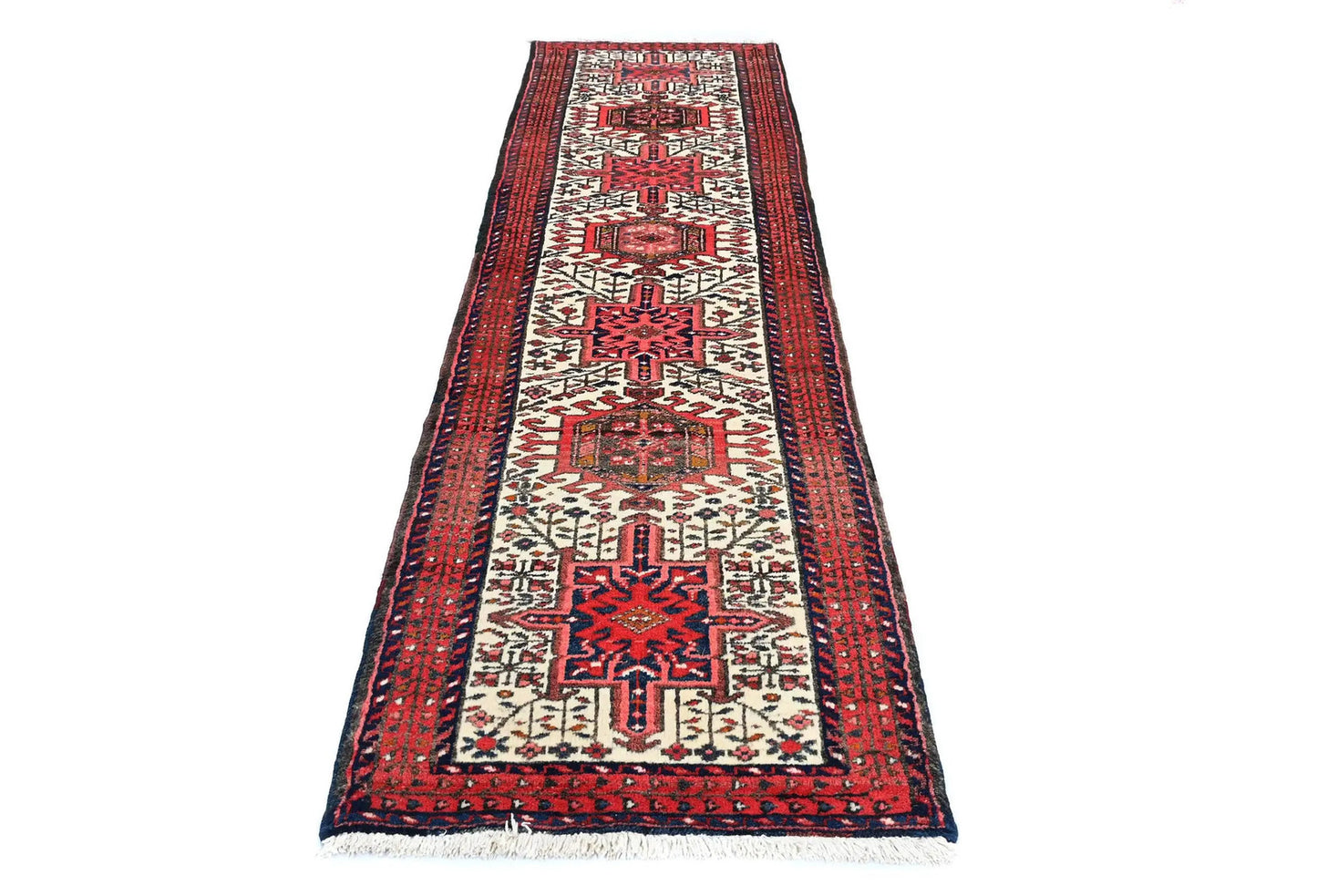 Handmade Vintage Oriental Runner Rug 2'3 X 9'2 Ft