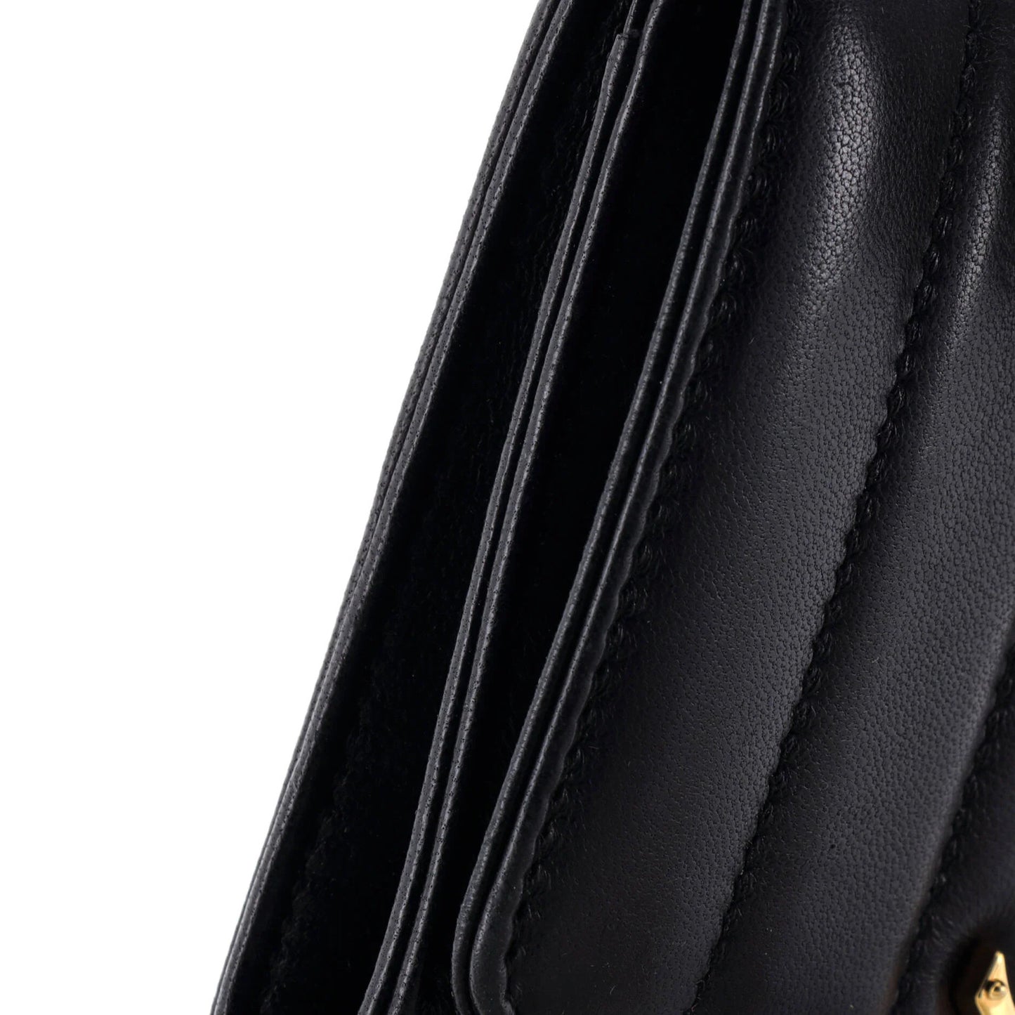 Saint Laurent Vicky Flap Wallet Vertical Quilted Leather Compact