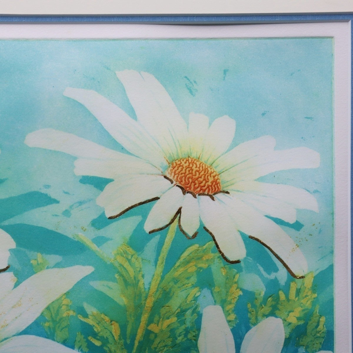 Mark Spain "Daisy Chain" Embossed Etching Hand Signed Ltd Ed 49/250 Framed Art
