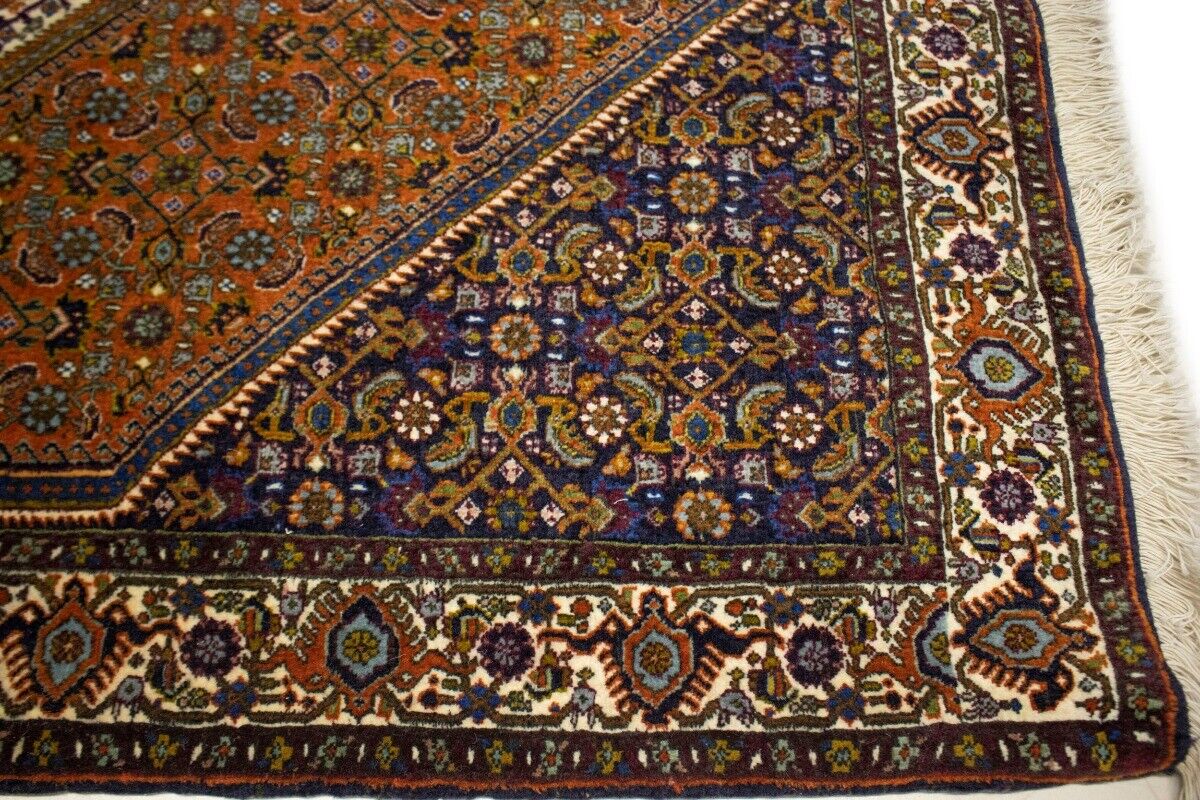 4X5 Ft Hand-Knotted Vintage Floral Rug Plush