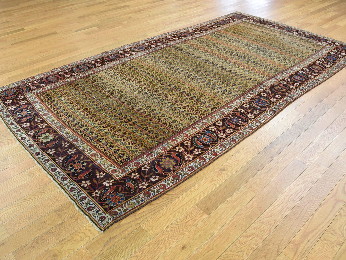 5'1"X9'10" Antique Farsian Bejar Exc Cond Wide Runner Oriental Rug